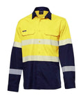 KingGee Work Wear Yellow/Navy / XS KingGee Workcool Pro Hi Vis Reflective Shirt L/S  (NEW) K54028