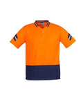 SYZMIK Men’s Hi Vis Astro Polo ZH245 Work Wear Syzmik Orange/Navy S 