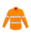 SYZMIK Men’s Hi-Vis Hoop Taped Shirt ZW640 Work Wear Syzmik Orange XS 