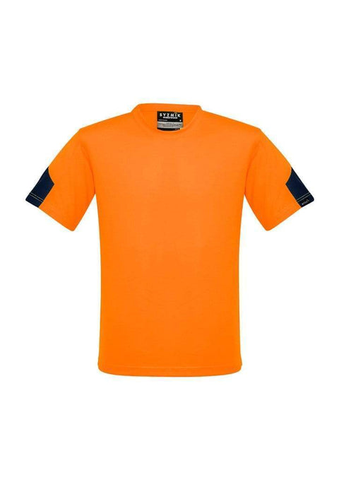 SYZMIK Men’s Hi Vis Squad T-Shirt ZW505 Work Wear Syzmik Orange/Navy XS 