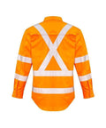 SYZMIK Men’s Hi-Vis X Back Taped Shirt ZW690 Work Wear Syzmik Orange XL 