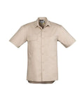 SYZMIK Men’s Lightweight Short Sleeve Tradie Shirt ZW120 Work Wear Syzmik Sand L 