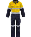SYZMIK men's orange flame hrc-2 hoop taped spliced overall ZC525 Metro Workwear.