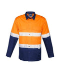 Syzmik Men’s Rugged Cooling Taped Hi-Vis Spliced Shirt ZW129 Work Wear Syzmik Orange/Navy S 