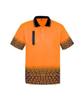 SYZMIK Men’s Tracks Polo ZH300 Work Wear Syzmik Orange/Navy XXS 