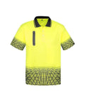 SYZMIK Men’s Tracks Polo ZH300 Work Wear Syzmik Yellow/Charcoal XXS 