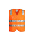 SYZMIK Unisex Hi Vis Zip Vest ZV998 Work Wear Syzmik Orange XS 