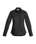 SYZMIK Women’s Lightweight Long Sleeve Tradie Shirt ZWL121 Work Wear Syzmik Black 8 