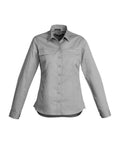 SYZMIK Women’s Lightweight Long Sleeve Tradie Shirt ZWL121 Work Wear Syzmik Grey 8 