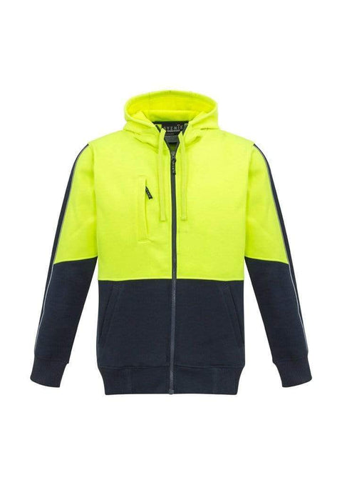 Syzmik Workwear Unisex Hi Vis Full Zip Hoodie ZT485 Work Wear Syzmik   