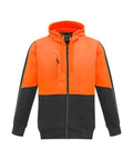Syzmik Workwear Unisex Hi Vis Full Zip Hoodie ZT485 Work Wear Syzmik XXS Orange/Navy 