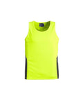 Unisex Hi Vis Squad Singlet ZH239 Work Wear Syzmik Yellow/Charcoal XXS 