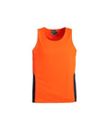 Unisex Hi Vis Squad Singlet ZH239 Work Wear Syzmik Orange/Navy XXS 