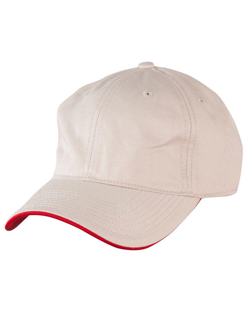 Underpeak Contrast Colour Cap CH51 Active Wear Winning Spirit Sand /Red One size 