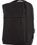 Winning Spirit Executive Heather Backpack B5006 Active Wear Winning Spirit Marl Black 29cmx41.5cmx16cm  