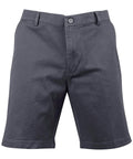 Winning Spirit Mens Slimfit Boston Chino Shorts M9381 Active Wear Winning Spirit Dark Grey 72 