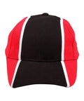 Winning Spirit Tri-colour cap CH83 Active Wear Winning Spirit Black/White/Red, One size 