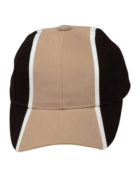 Winning Spirit Tri-colour cap CH83 Active Wear Winning Spirit Sandstone/White/ Black One size 