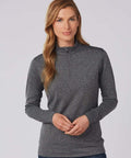 Winning Spirit Ultimate Half Zip Long Sleeve Sweat Top- Ladies FL26 Active Wear Winning Spirit   