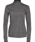 Winning Spirit Ultimate Half Zip Long Sleeve Sweat Top- Ladies FL26 Active Wear Winning Spirit Charcoal 6 