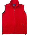 Freedom Polar Fleece Vest- Unisex Pf02 Casual Wear Winning Spirit Cherry-Red/Black 2XS 