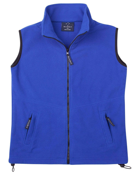 Freedom Polar Fleece Vest- Unisex Pf02 Casual Wear Winning Spirit Royal/Black 2XS 