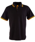 Winning Spirit Grace Polo Shirt Kids PS65K Casual Wear Winning Spirit Black/Gold 6K 