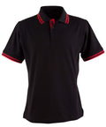 Winning Spirit Grace Polo Shirt Kids PS65K Casual Wear Winning Spirit Black/Red 6K 