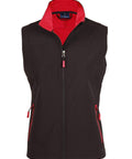 Rosewall Soft Shell Vest Ladies' Jk46 Casual Wear Winning Spirit Black/Red 8 