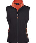 Rosewall Soft Shell Vest Ladies' Jk46 Casual Wear Winning Spirit Black/Orange 8 