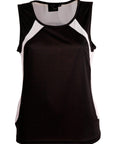 Sprint Singlet Ladies Ts74 Casual Wear Winning Spirit Black/White 6 