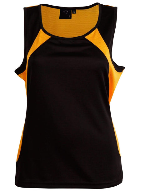 Sprint Singlet Ladies Ts74 Casual Wear Winning Spirit Navy/Gold 6 