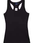 Stretch Raceback Singlet Ladies Ts21a Casual Wear Winning Spirit Black 8 