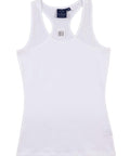 Stretch Raceback Singlet Ladies Ts21a Casual Wear Winning Spirit White 8 