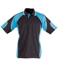 Winning Spirit Alliance Polo Kids Ps61k Casual Wear Winning Spirit Black/Aqua Blue 6K 