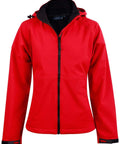 Winning Spirit Aspen Softshell Hood Jacket Ladies' Jk34 Casual Wear Winning Spirit Red/Black 8 