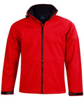 Winning Spirit Aspen Softshell Hood Jacket Men's Jk33 Casual Wear Winning Spirit Red/Black S 