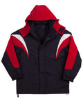 Winning Spirit Bathurst Tri-colour Jacket With Hood Unisex Jk28 Casual Wear Winning Spirit Navy/White/Red XS 