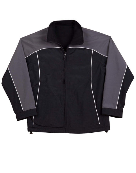 Winning Spirit Cascade Tri-colour Contrast Reversible Jacket Jk22 Casual Wear Winning Spirit Black/White/Grey XS 