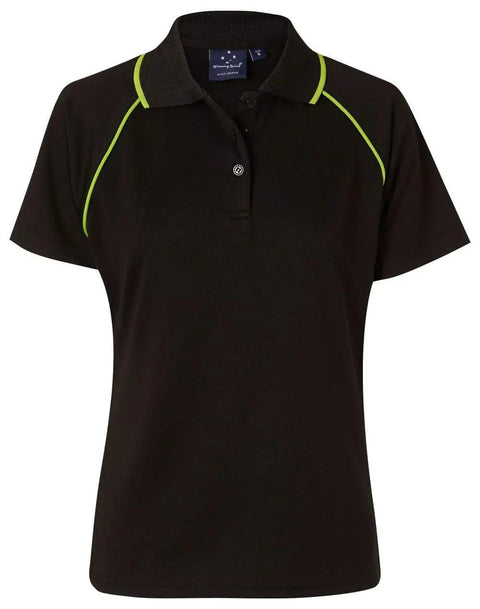 Winning Spirit Casual Wear Black/Lime / 8 WINNING SPIRIT CHAMPION POLO Ladies' PS19
