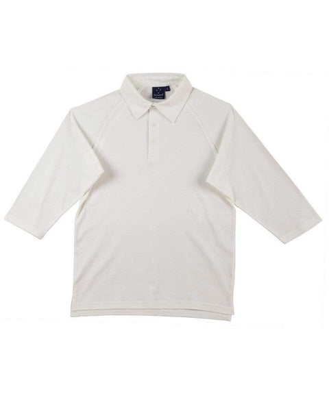 Winning Spirit Cricket Polo 3/4 Sleeve Men's Ps29q Casual Wear Winning Spirit Cream S 