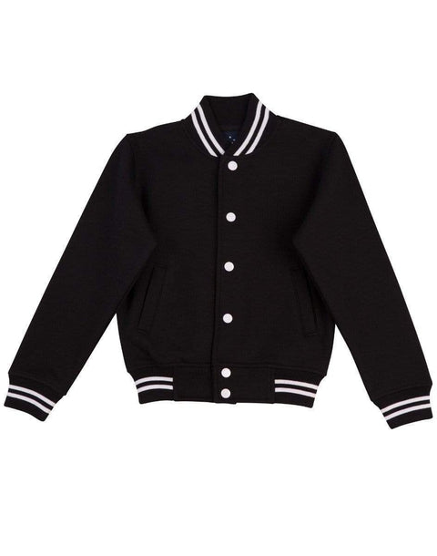 WINNING SPIRIT FLEECE LETTERMAN Kids' FL11K Casual Wear Winning Spirit Black/White 6K 