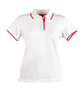 Winning Spirit Liberty Polo Ladies Ps48a Casual Wear Winning Spirit White/Red 6 