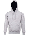 Winning Spirit Passion Fleece Hoodie - Unisex Fl09 Casual Wear Winning Spirit Grey/Navy XS 