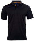 Winning Spirit PS83 STATEN POLO SHIRT Men's Casual Wear Winning Spirit Black/Gold XS 