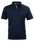 Winning Spirit PS83 STATEN POLO SHIRT Men's Casual Wear Winning Spirit Navy/Gold XS 