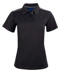 Winning Spirit PS84 STATEN POLO SHIRT Ladies Casual Wear Winning Spirit Black/Ash 6 