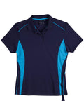 WINNING SPIRIT PURSUIT POLO Ladies' PS80 Casual Wear Winning Spirit Navy/Aqua Blue 8 