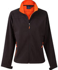 WINNING SPIRIT ROSEWALL SOFT SHELL Ladies JK16 Casual Wear Winning Spirit Black/Orange 8 