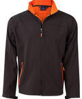 WINNING SPIRIT ROSEWALL SOFT SHELL Men's JK15 Casual Wear Winning Spirit Black/Orange S 